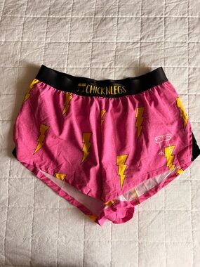 Chicknlegs Pink Lightning Athletic Running Shorts